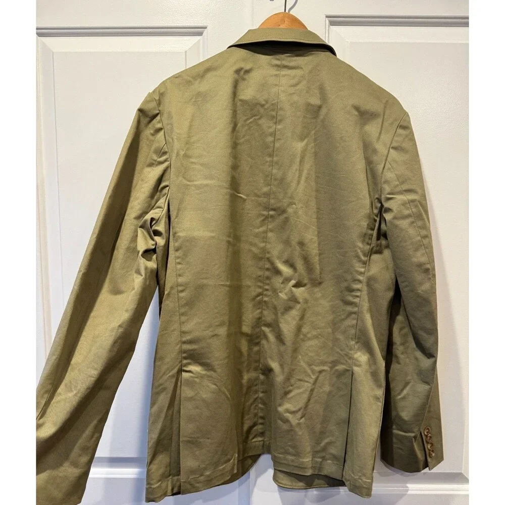 J.CREW Men's Green Cotton Twill Slim Fit Two-Button Blazer 40 GZ010 SP17